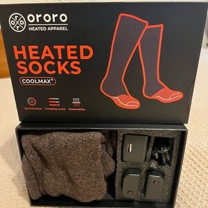 Heated Socks - Brown (NEW - never worn still in box) Men/women